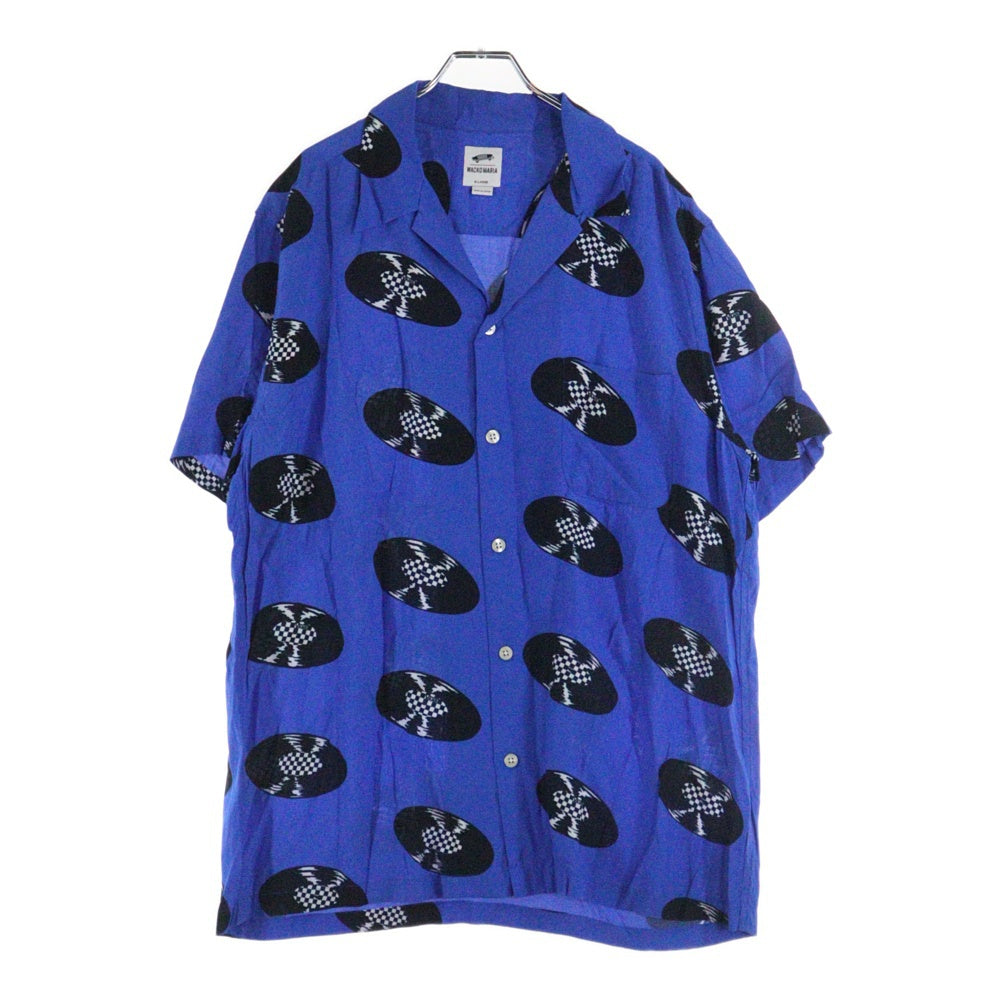 WACKO MARIA(ワコマリア) Record Hawaiian Shirt レコード ハワイアン 半袖シャツ ブラック/ブルー