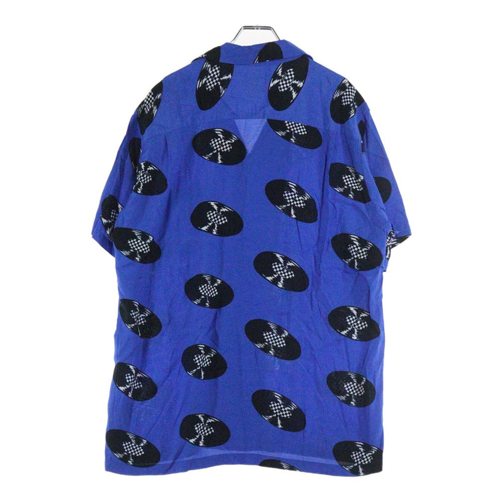 WACKO MARIA(ワコマリア) Record Hawaiian Shirt レコード ハワイアン 半袖シャツ ブラック/ブルー