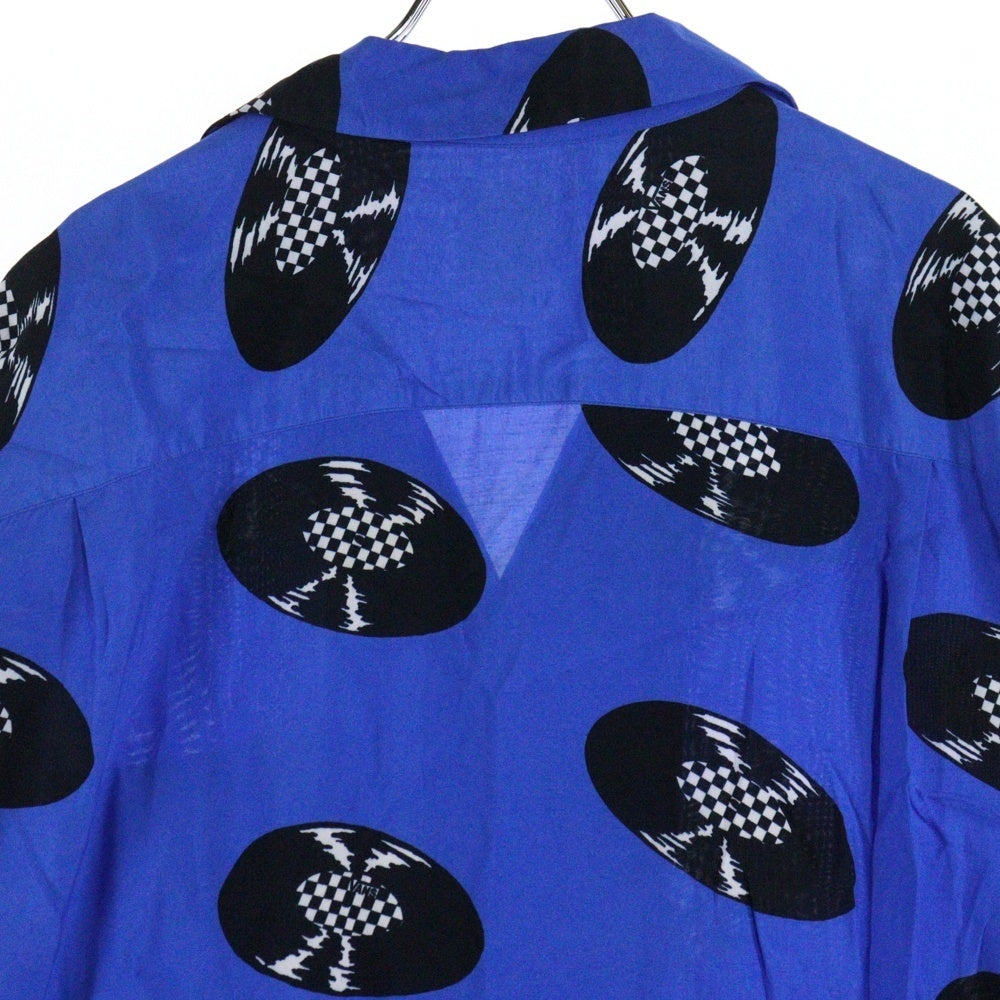 WACKO MARIA(ワコマリア) Record Hawaiian Shirt レコード ハワイアン 半袖シャツ ブラック/ブルー
