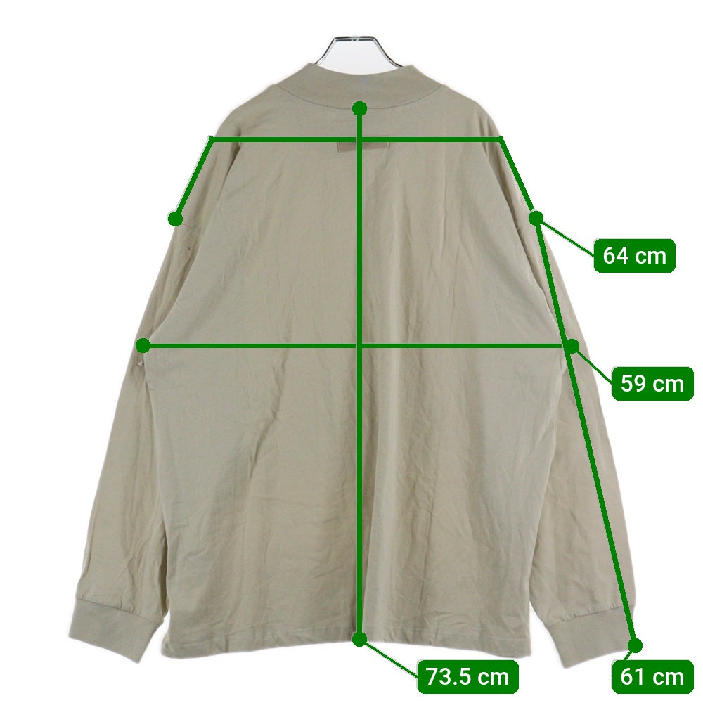 FEAR OF GOD ESSENTIALS(フィアオブゴッド エッセンシャルズ) L/S T-SHIRT フェルトロゴ 長袖Tシャツ ロンT ベージュ