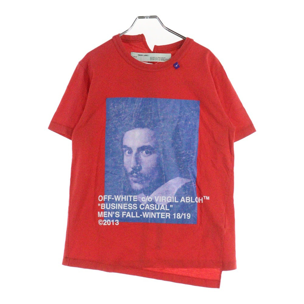 OFF-WHITE(オフホワイト) 18AW Bernini Over T-Shirt ベルニーニ 半袖Tシャツ レッド OMAA032F18185011