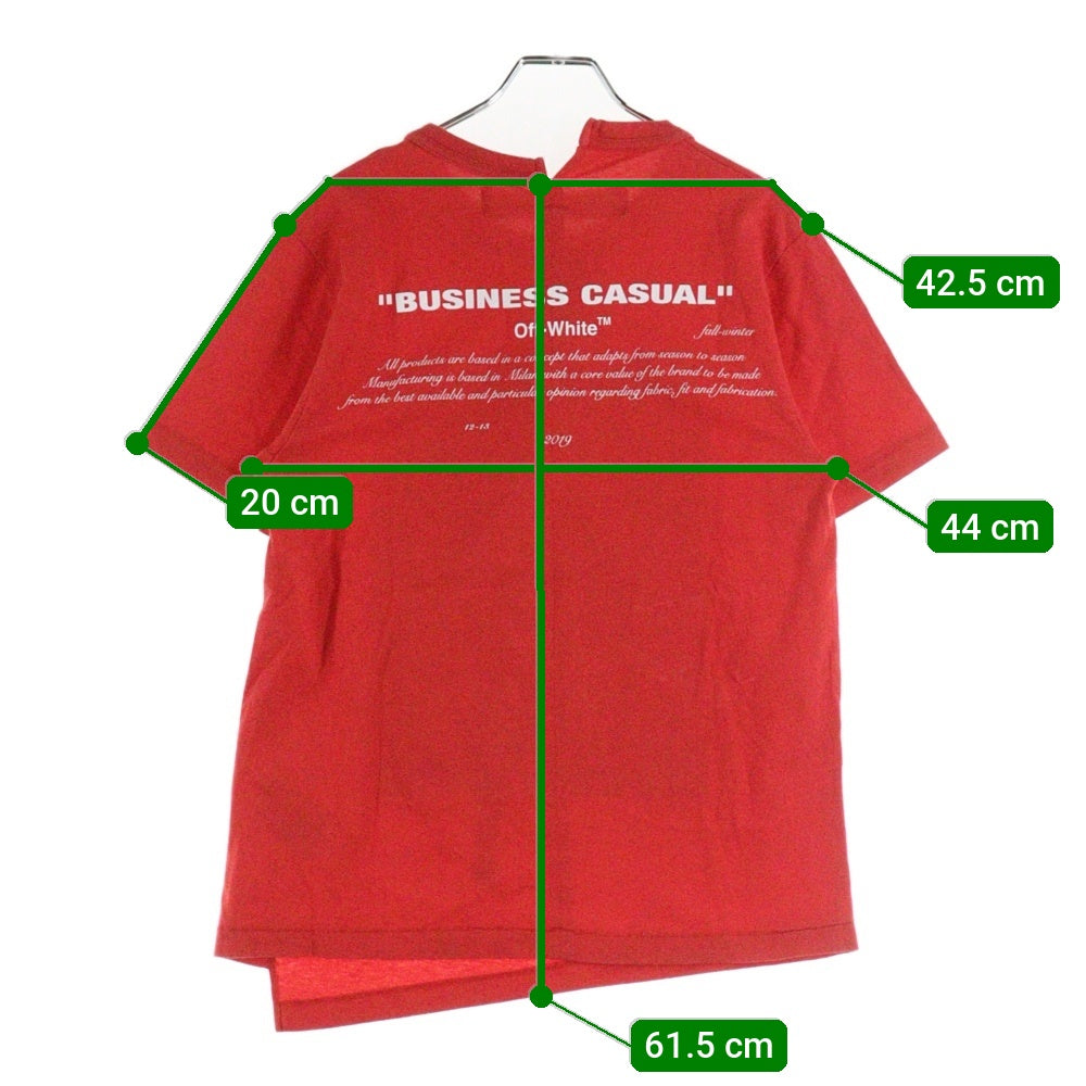 OFF-WHITE(オフホワイト) 18AW Bernini Over T-Shirt ベルニーニ 半袖Tシャツ レッド OMAA032F18185011