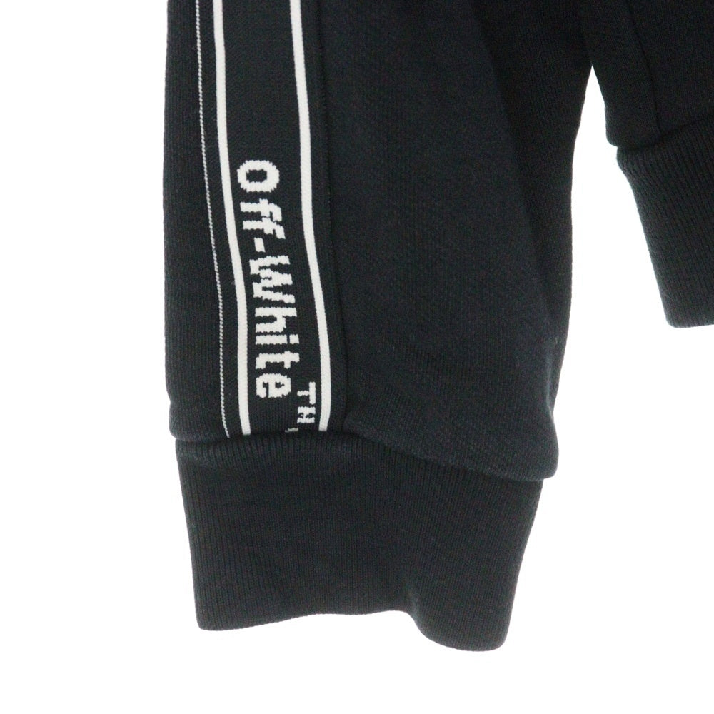 OFF-WHITE(オフホワイト) 18AW Side Band Zip Hoodie ジップアップスウェットパーカー フーディー ブラック OMBB033E18A20001