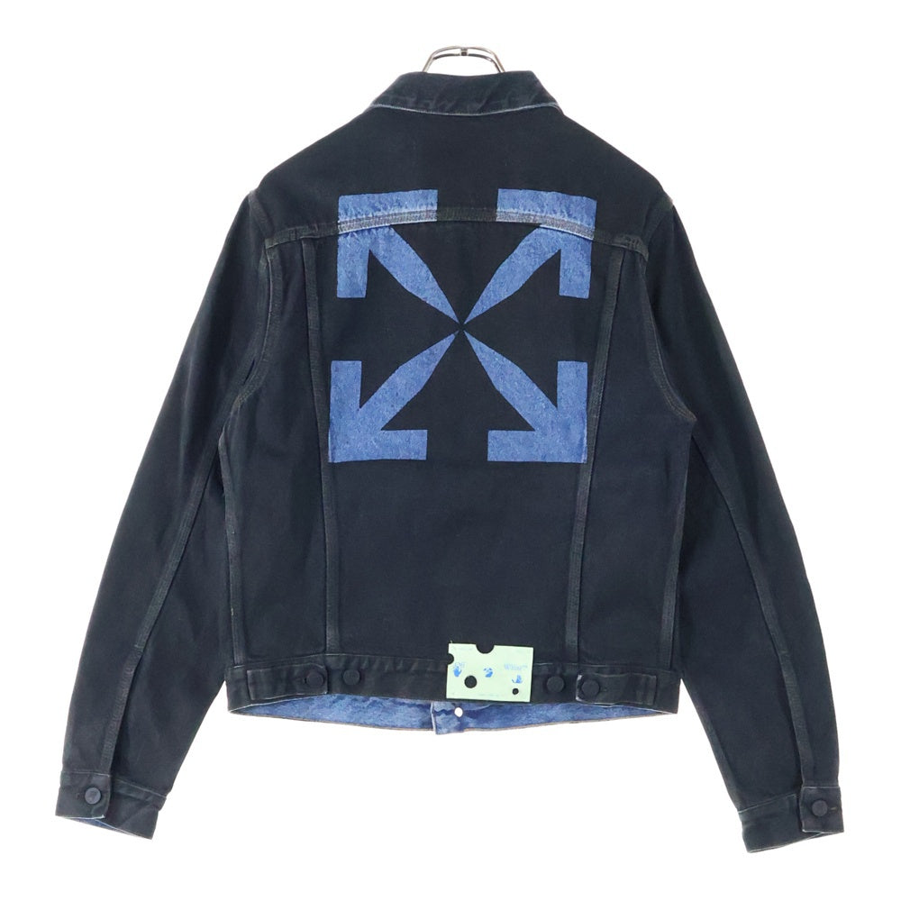OFF-WHITE(オフホワイト) 20AW Stencil Denim Jacket ステンシル コーティング加工 デニムジャケット ブラック OMYE054E20DEN003