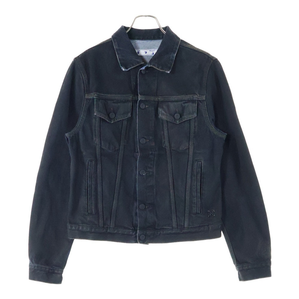 OFF-WHITE(オフホワイト) 20AW Stencil Denim Jacket ステンシル コーティング加工 デニムジャケット ブラック OMYE054E20DEN003