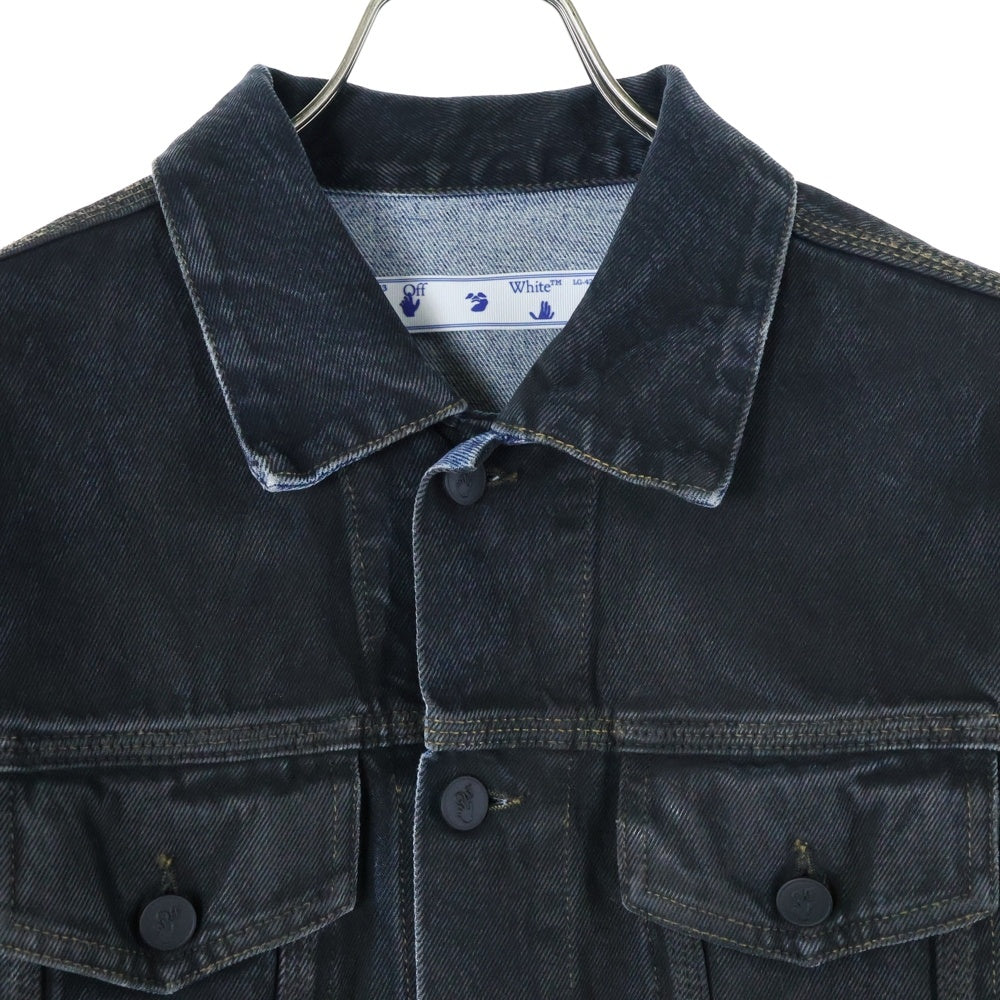 OFF-WHITE(オフホワイト) 20AW Stencil Denim Jacket ステンシル コーティング加工 デニムジャケット ブラック OMYE054E20DEN003