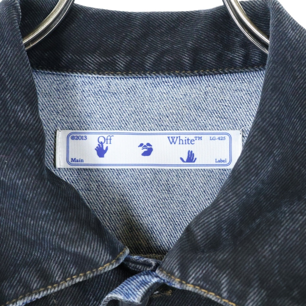 OFF-WHITE(オフホワイト) 20AW Stencil Denim Jacket ステンシル コーティング加工 デニムジャケット ブラック OMYE054E20DEN003