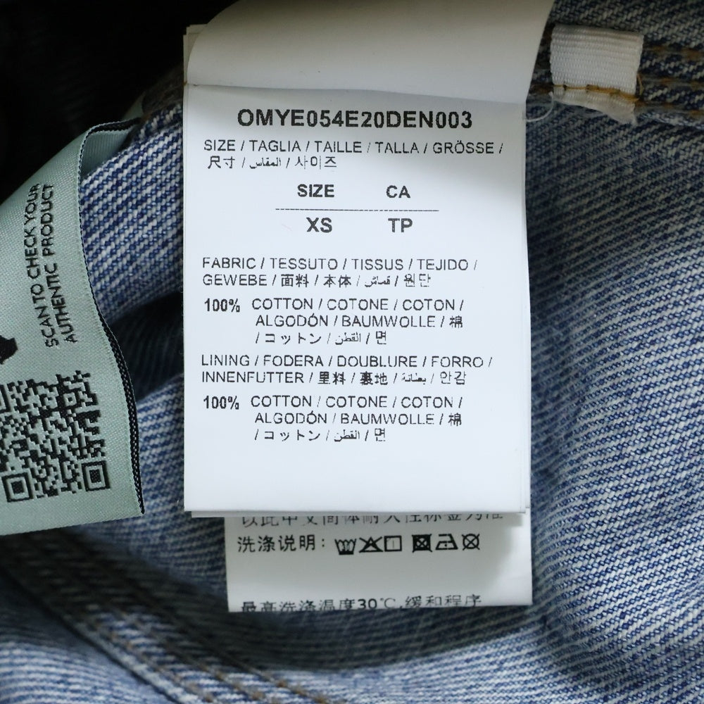 OFF-WHITE(オフホワイト) 20AW Stencil Denim Jacket ステンシル コーティング加工 デニムジャケット ブラック OMYE054E20DEN003