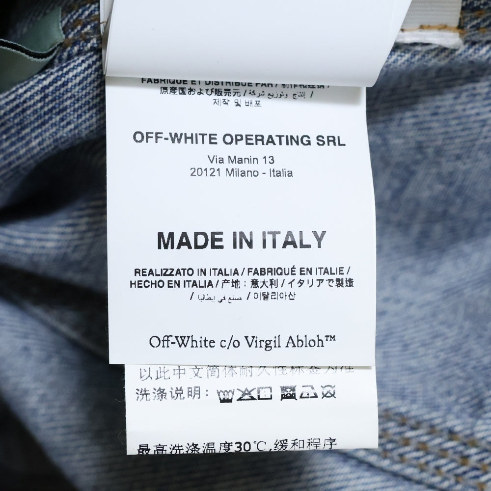 OFF-WHITE(オフホワイト) 20AW Stencil Denim Jacket ステンシル コーティング加工 デニムジャケット ブラック OMYE054E20DEN003