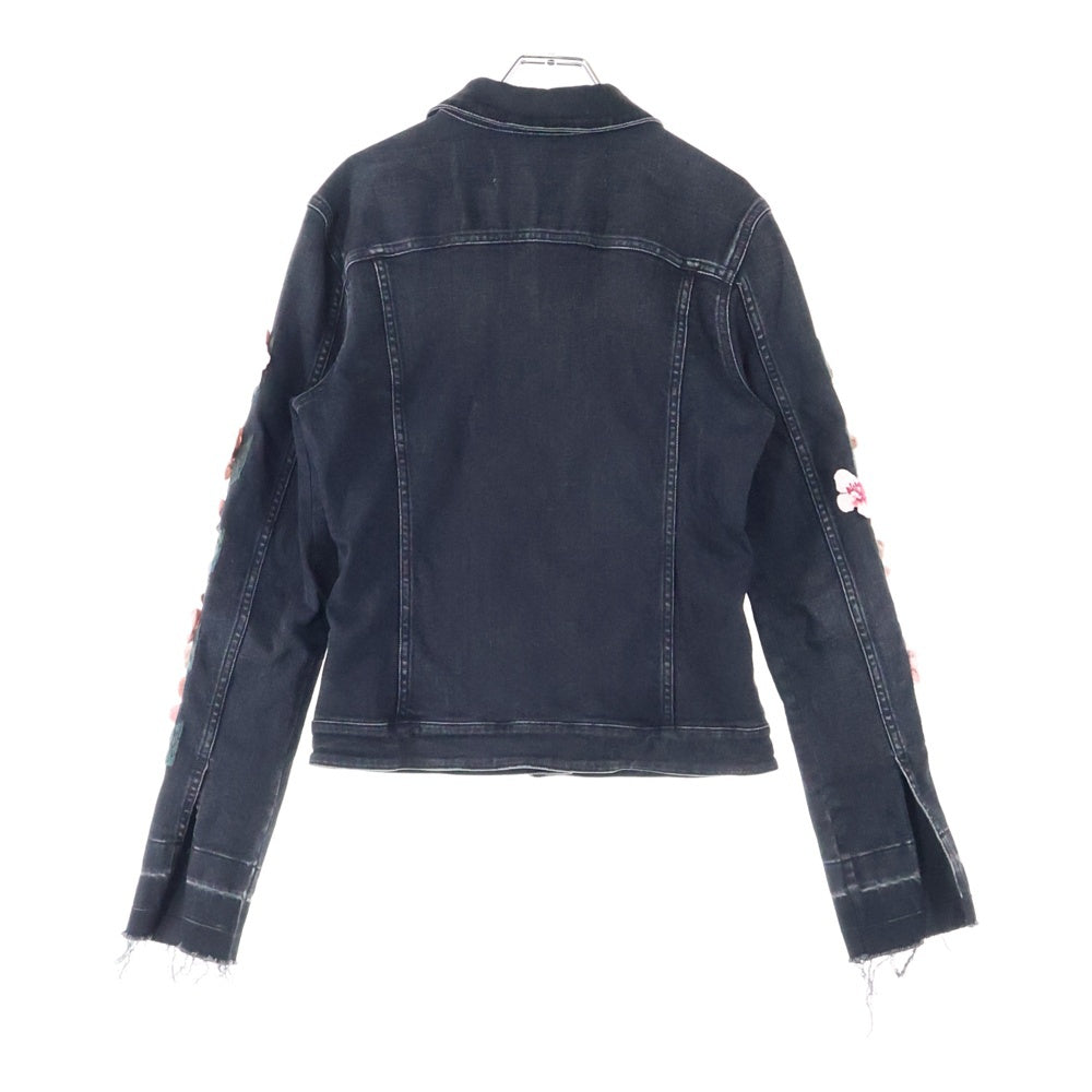OFF-WHITE(オフホワイト) 17AW Cherry Blossom Diagonal Denim Jacket 花柄刺繍デニムジャケット ブラック OWEA063E17150039