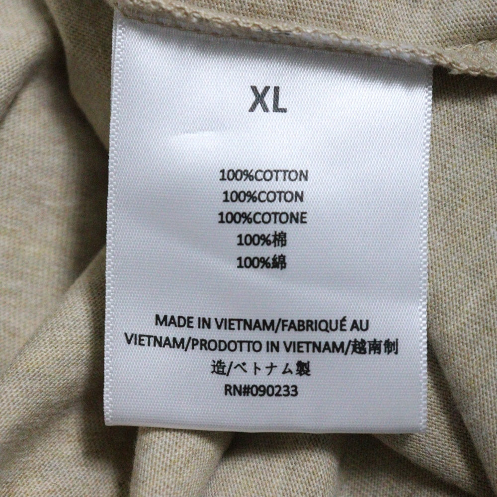 FEAR OF GOD ESSENTIALS(フィアオブゴッド エッセンシャルズ) L/S T-SHIRT ラバーロゴ オーバーサイズ長袖Tシャツ ロンT ベージュ