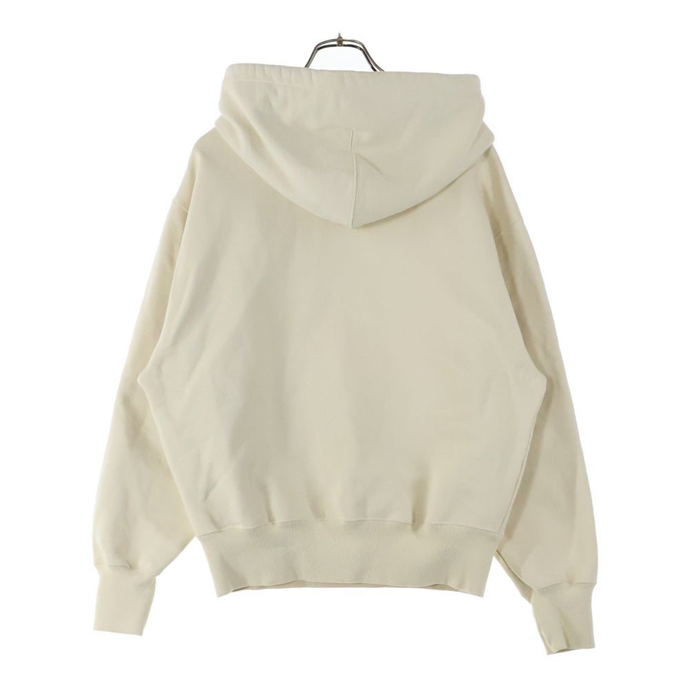 AMI Alexandre Mattiussi(アミアレクサンドルマテュッシ) Chain Stitch Hoodie ハートロゴ刺繍 プルオーバースウェットパーカー フーディー ベージュ H20HJ054.747
