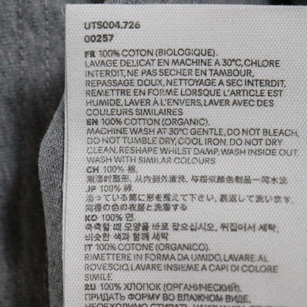 AMI Alexandre Mattiussi(アミアレクサンドルマテュッシ) AMI DE COEUR T-Shirt ハートロゴ刺繍 半袖Tシャツ グレー UTS004.726