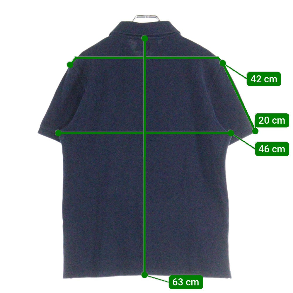 AMI Alexandre Mattiussi(アミアレクサンドルマテュッシ) Polo Shirt ハートロゴ刺繍 半袖ポロシャツ ネイビー E22HPL001.760