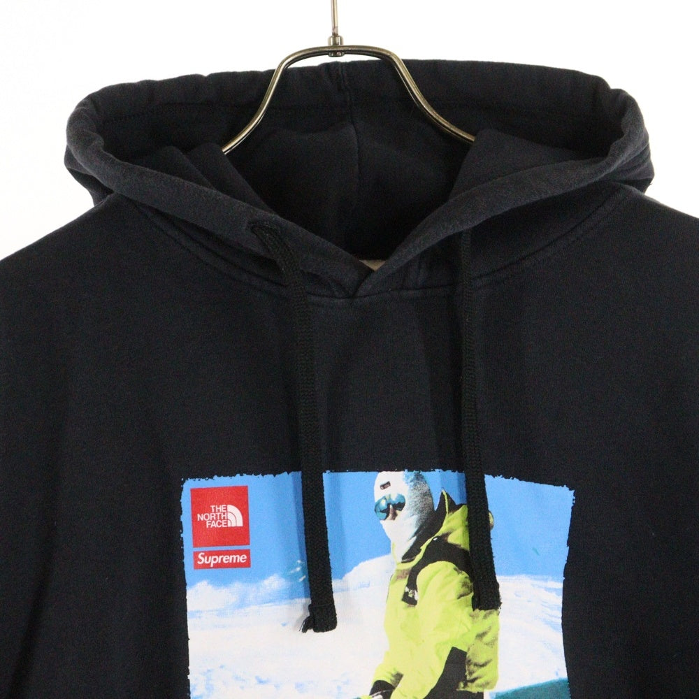 SUPREME(シュプリーム) 18AW ×THE NORTH FACE Expedition Photo Hooded Sweatshirt ノースフェイス フォトプリント プルオーバースウェットパーカー フーディー ブラック