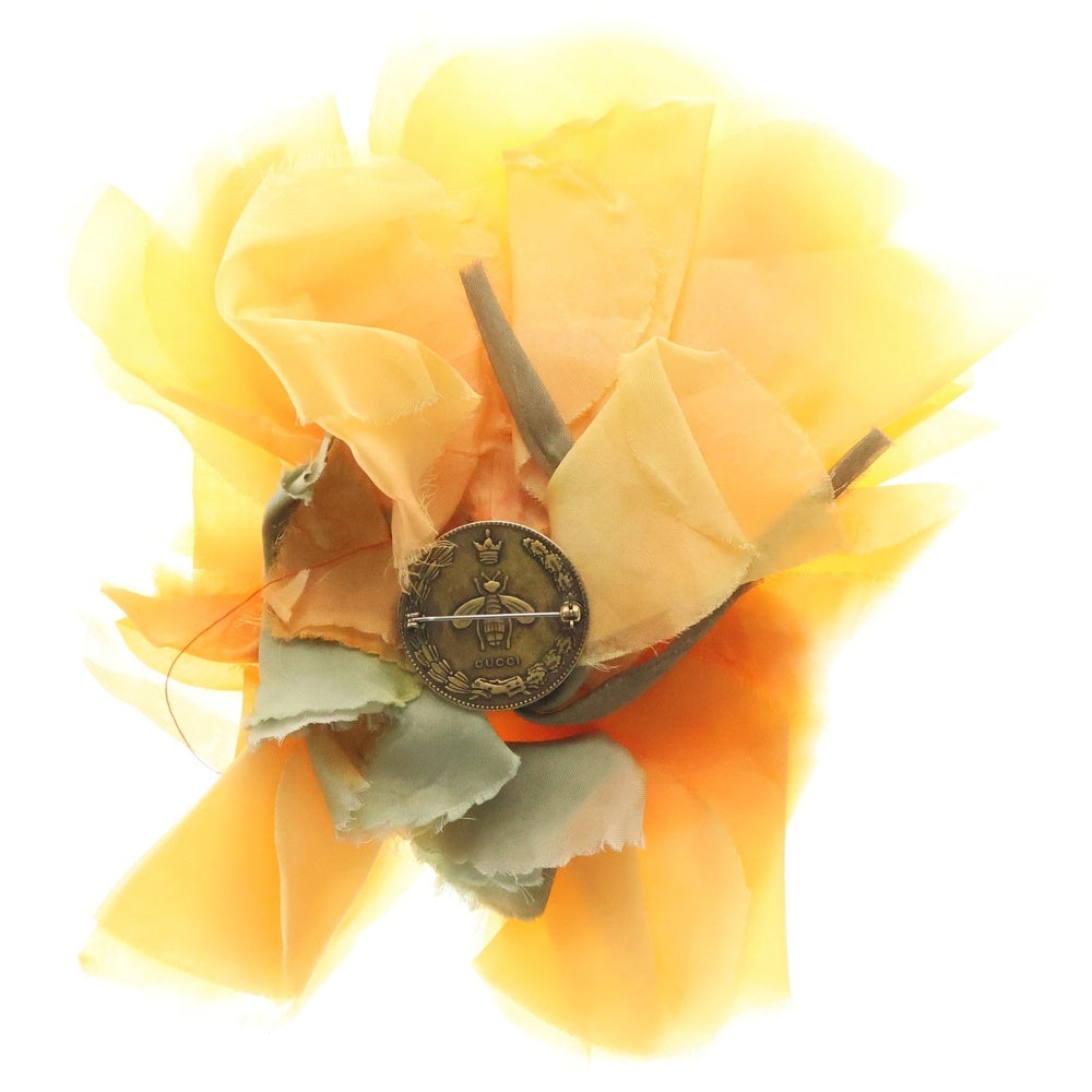 GUCCI(グッチ) Flower Bloach Bee フラワーブローチ 花 オレンジ