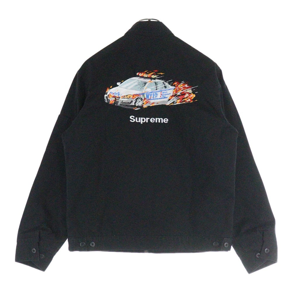 SUPREME(シュプリーム) 19AW Cop Car Embroidered Work Jacket コップカー 裏地キルティング ワークジャケット ブラック