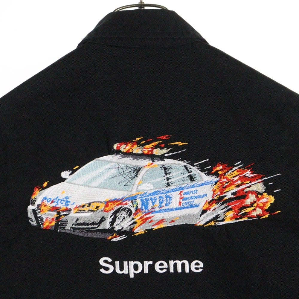 SUPREME(シュプリーム) 19AW Cop Car Embroidered Work Jacket コップカー 裏地キルティング ワークジャケット ブラック