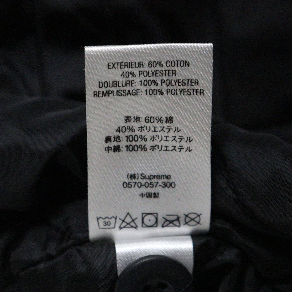 SUPREME(シュプリーム) 19AW Cop Car Embroidered Work Jacket コップカー 裏地キルティング ワークジャケット ブラック