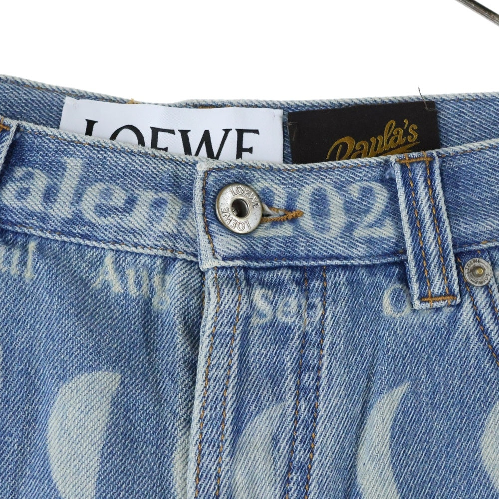 LOEWE(ロエベ) Paula's Ibiza Moon Denim Short パウラズ イビザ ムーン デニムショーツ インディゴ レディース S616Y11X01