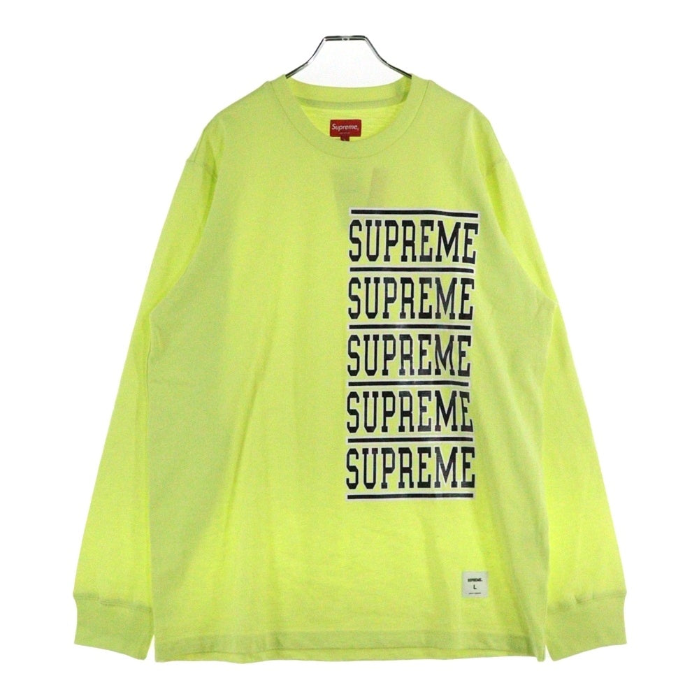 SUPREME(シュプリーム) 18SS Stacked L/S Top スタック 長袖Tシャツ ロンT イエロー