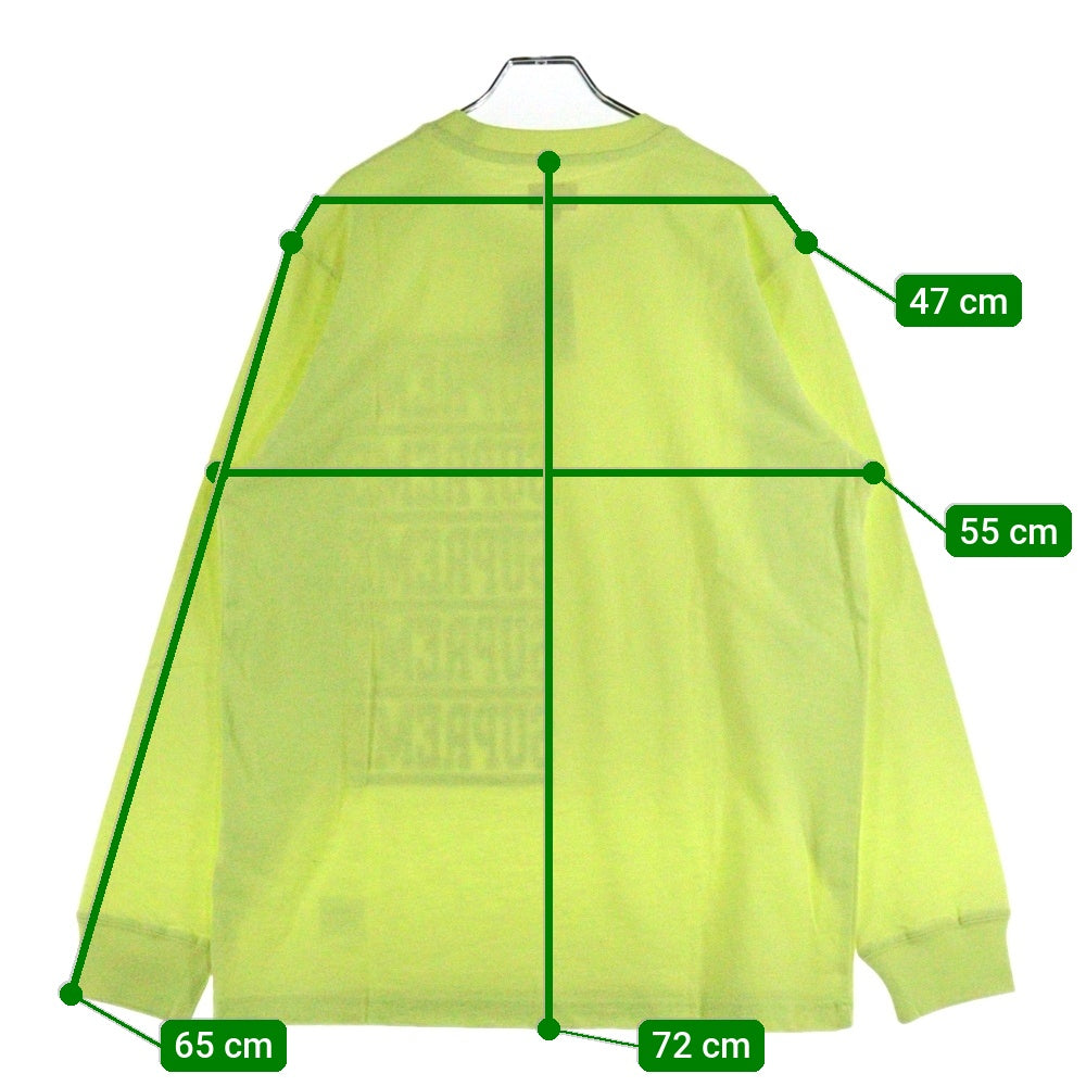 SUPREME(シュプリーム) 18SS Stacked L/S Top スタック 長袖Tシャツ ロンT イエロー