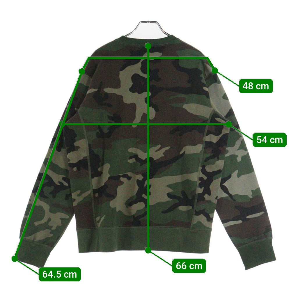 SUPREME(シュプリーム) 15AW Box Logo Crewneck カモフラージュ 迷彩 ボックスロゴ クルーネックスウェットトレーナー カーキ