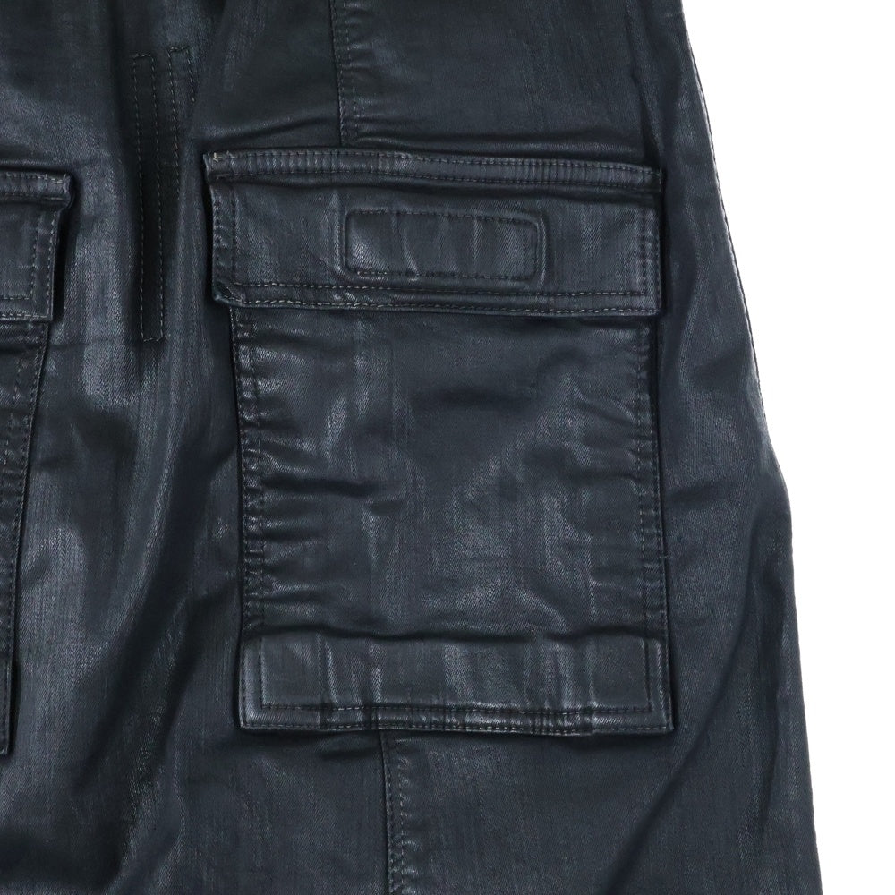 DRKSHDW(ダークシャドウ) 18SS Coating Leather Pants レザーコーティング サルエルパンツ ブラック DU18S3373-SBWER3