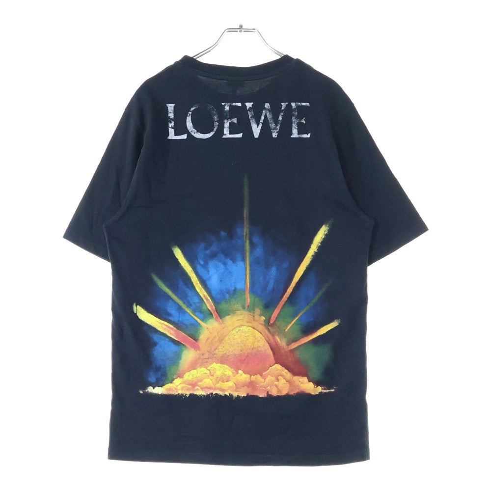 LOEWE(ロエベ) Sunrise T-Shirt アナグラムロゴ刺繍 半袖Tシャツ ブラック H6269610CR