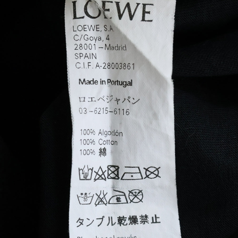 LOEWE(ロエベ) Sunrise T-Shirt アナグラムロゴ刺繍 半袖Tシャツ ブラック H6269610CR