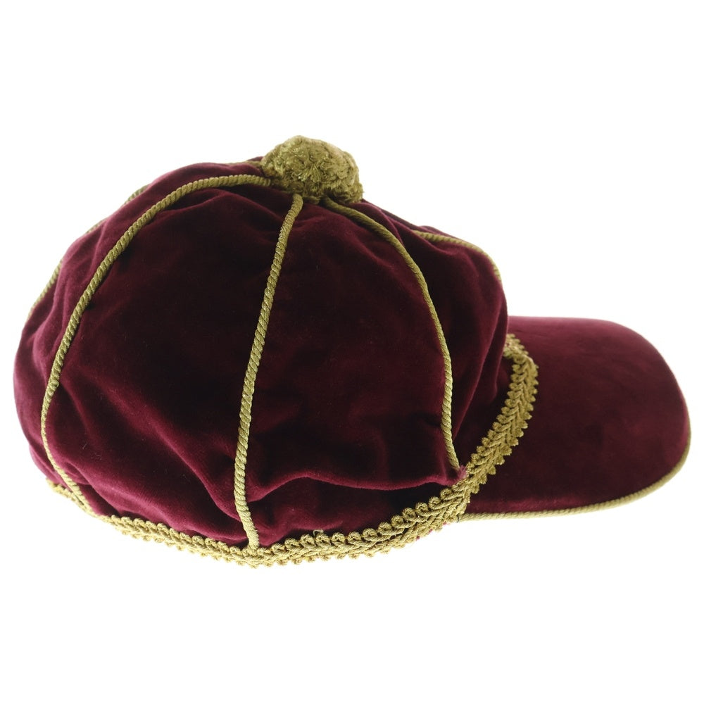 GUCCI(グッチ) 17SS Velbet Hat ベロア キャップ 帽子 バーガンディー 454679 4HB11