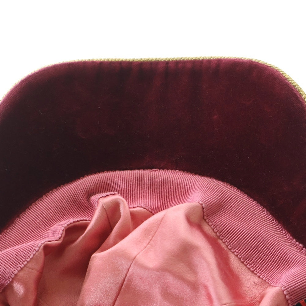 GUCCI(グッチ) 17SS Velbet Hat ベロア キャップ 帽子 バーガンディー 454679 4HB11