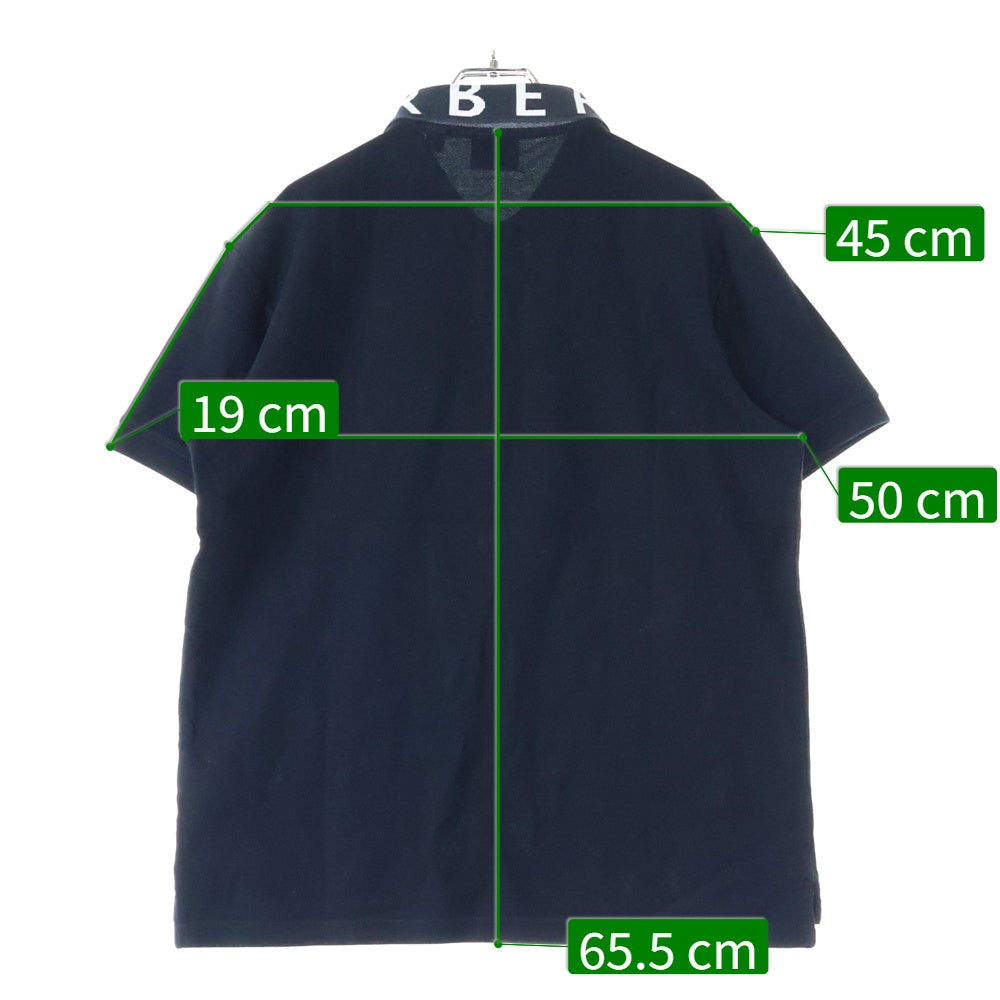 BURBERRY(バーバリー) Logo Collar Polo Shirt 半袖ポロシャツ ブラック 8013499