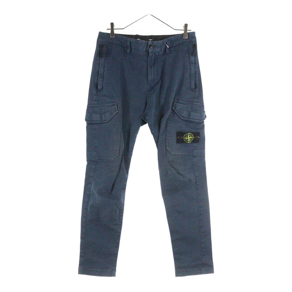 STONE ISLAND(ストーンアイランド) Cargo Stretch Broken Twill Pants ロゴワッペン カーゴパンツ ネイビー 721531305
