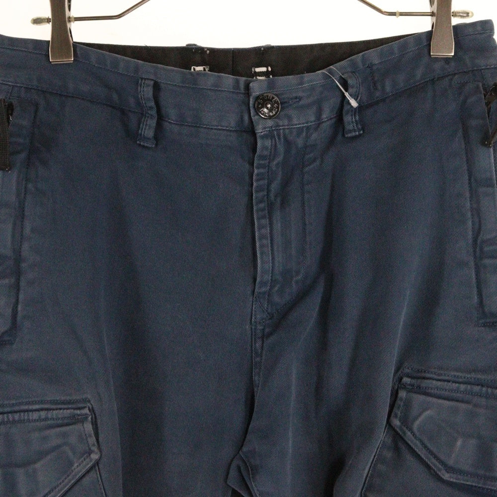 STONE ISLAND(ストーンアイランド) Cargo Stretch Broken Twill Pants ロゴワッペン カーゴパンツ ネイビー 721531305