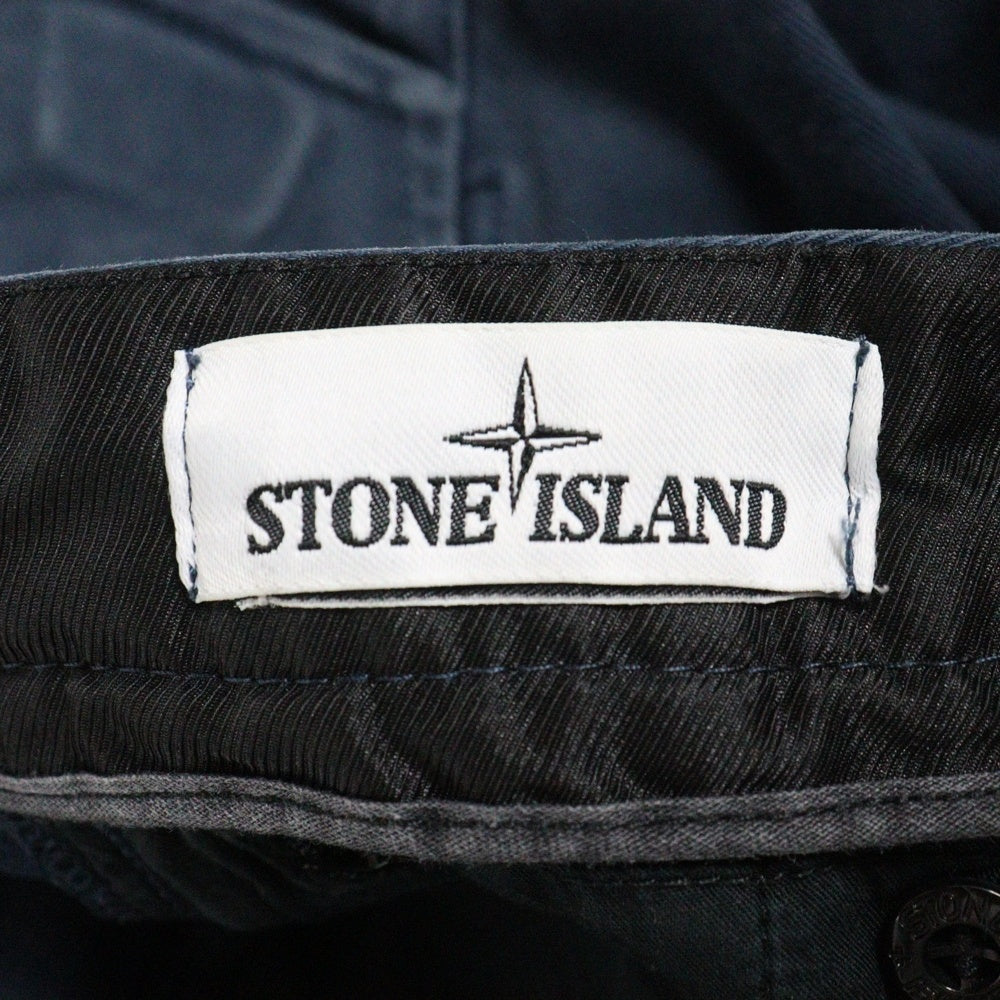 STONE ISLAND(ストーンアイランド) Cargo Stretch Broken Twill Pants ロゴワッペン カーゴパンツ ネイビー 721531305