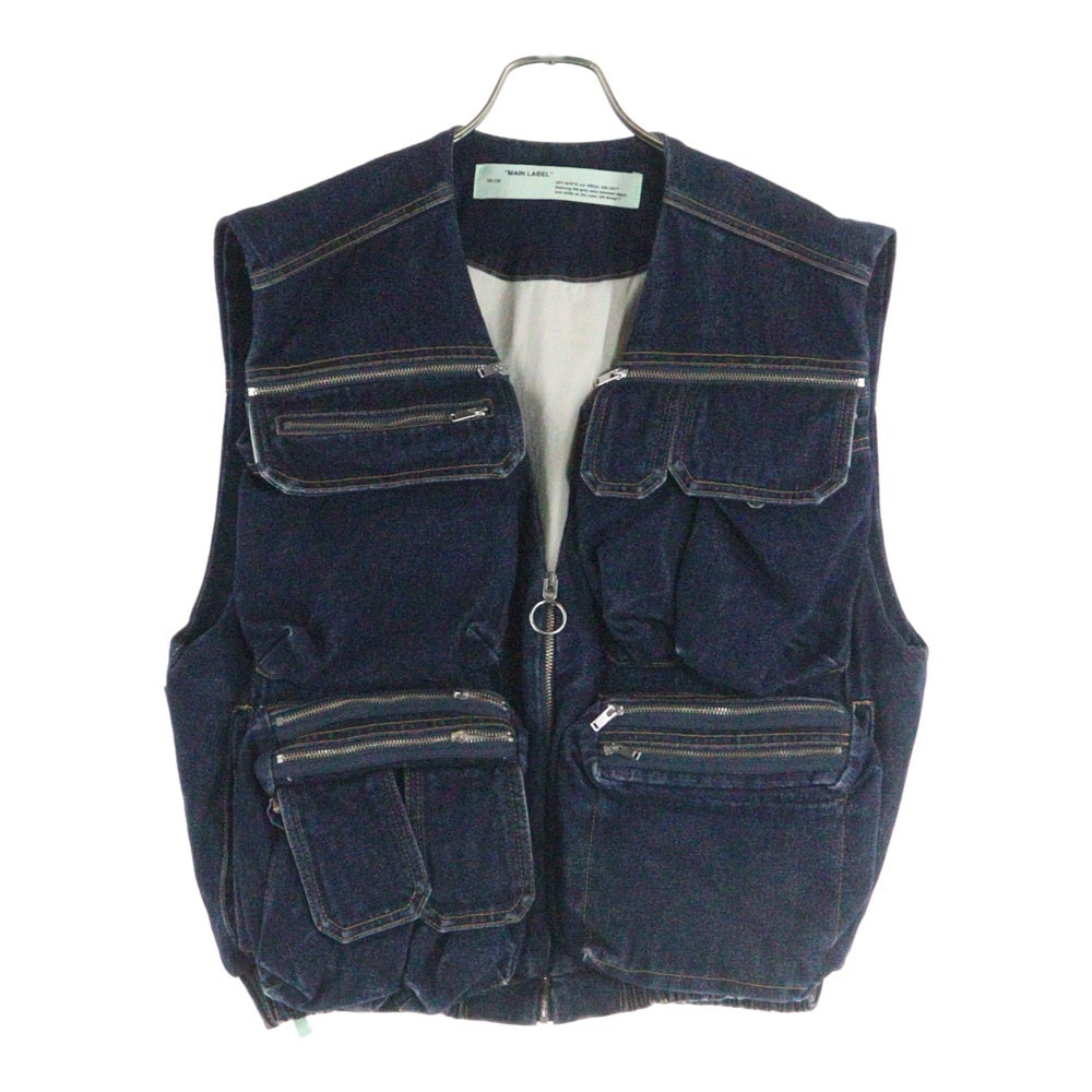 OFF-WHITE(オフホワイト) ZIP DENIM BEST ジップアップ デニムベスト インディゴ OMYE020S19C30001