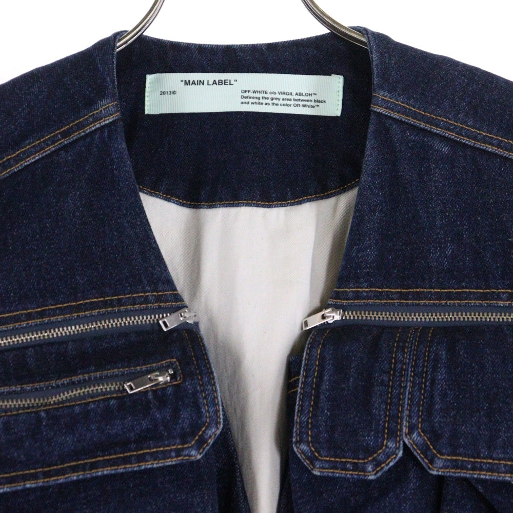 OFF-WHITE(オフホワイト) ZIP DENIM BEST ジップアップ デニムベスト インディゴ OMYE020S19C30001