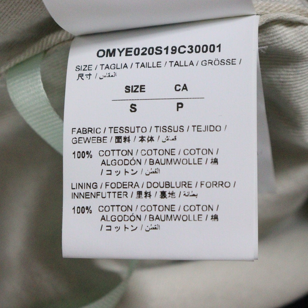 OFF-WHITE(オフホワイト) ZIP DENIM BEST ジップアップ デニムベスト インディゴ OMYE020S19C30001