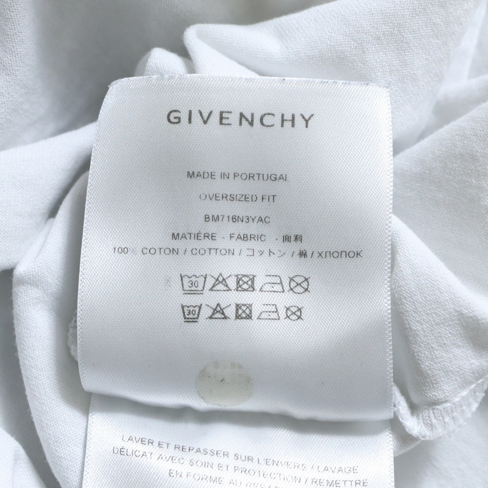 GIVENCHY(ジバンシィ) Logo Printed Crewneck T-Shirt ロゴプリントクルーネックTシャツ 半袖Tシャツ BM716N3YAC ホワイト