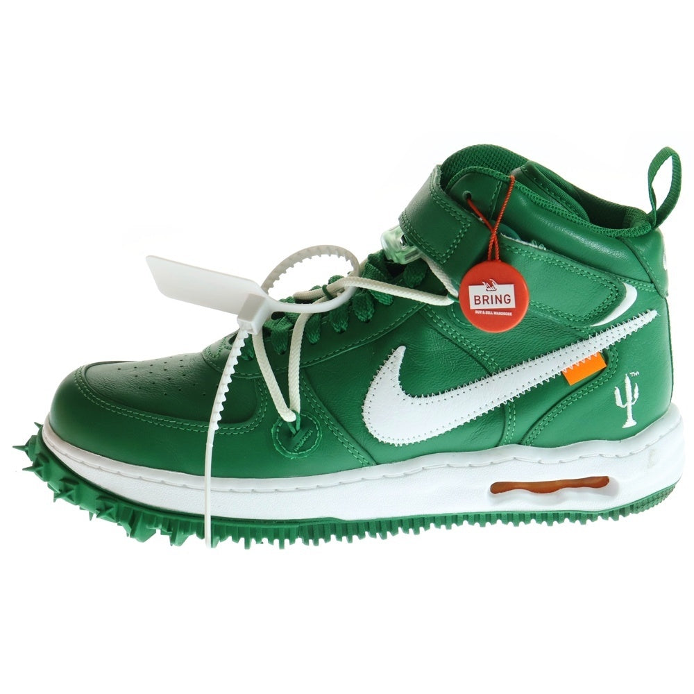 NIKE(ナイキ) ×OFF WHITE AIR FORCE1 MID SP LTHR オフホワイト エアフォース1 ハイカットスニーカー グリーン US9/27cm DR0500-300