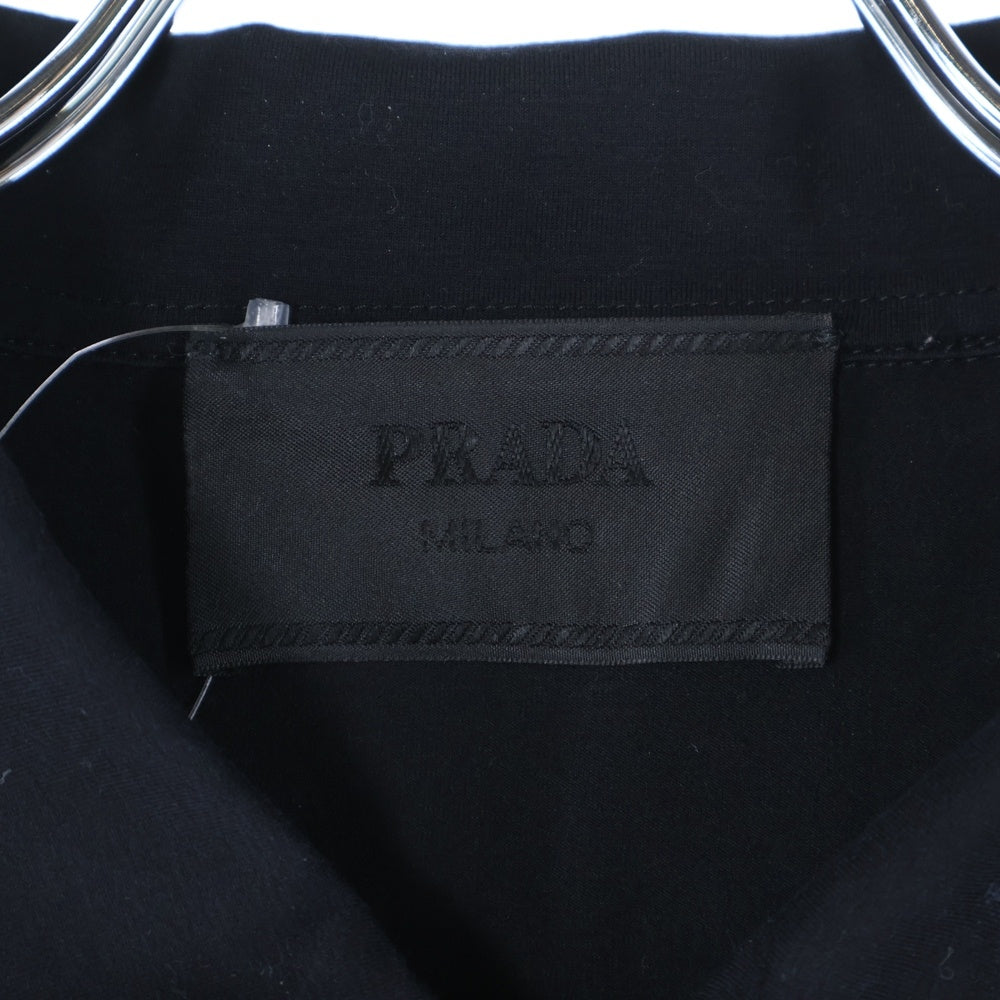 PRADA(プラダ) Re-Nylon Polo Shirt リナイロン トライアングルロゴ 半袖ポロシャツ ブラック UJN703