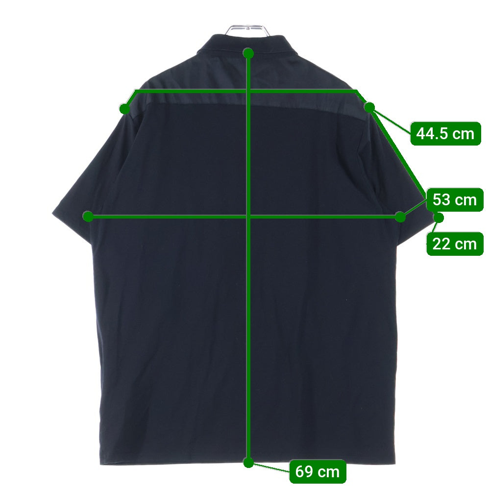 PRADA(プラダ) Re-Nylon Polo Shirt リナイロン トライアングルロゴ 半袖ポロシャツ ブラック UJN703