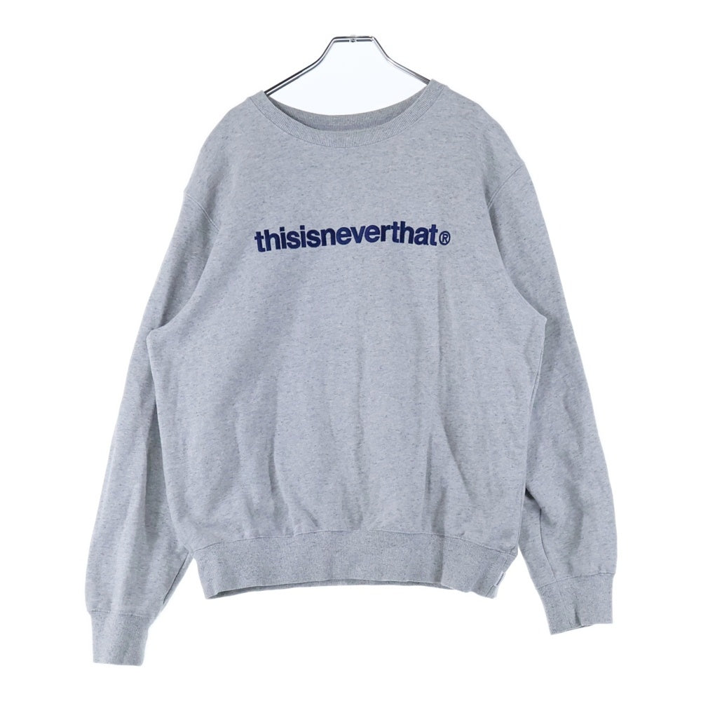 THISISNEVERTHAT(ディスイズネバーザット) T-LOGO CREWNECK ロゴ スウェットトレーナー グレー TN220TSWCW01