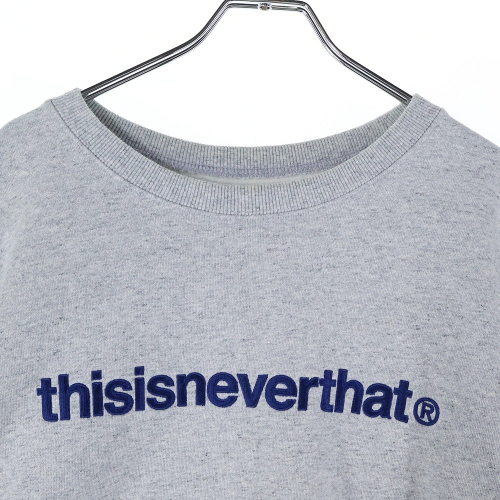 THISISNEVERTHAT(ディスイズネバーザット) T-LOGO CREWNECK ロゴ スウェットトレーナー グレー TN220TSWCW01