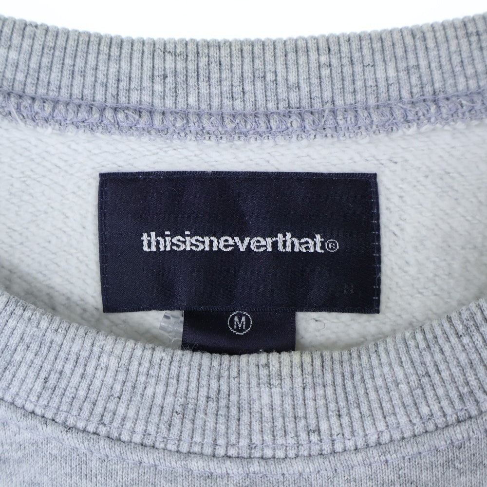 THISISNEVERTHAT(ディスイズネバーザット) T-LOGO CREWNECK ロゴ スウェットトレーナー グレー TN220TSWCW01