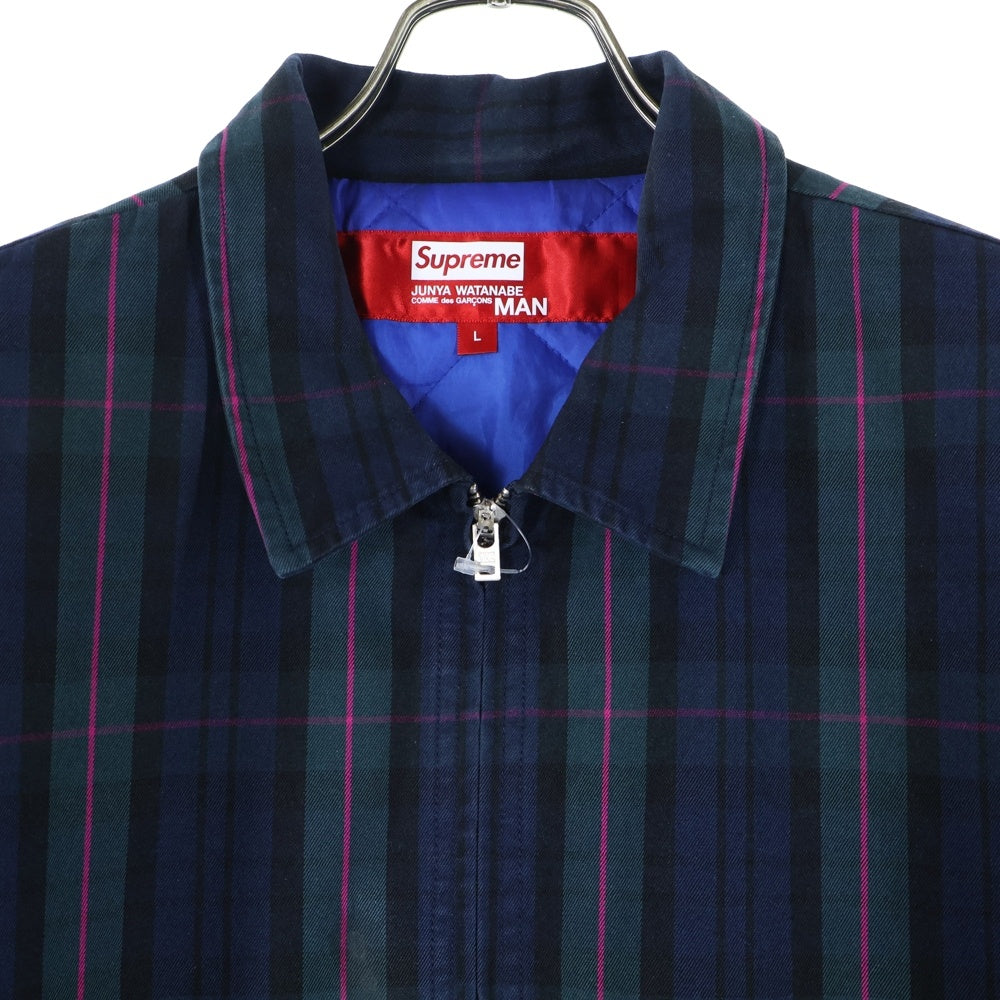 SUPREME(シュプリーム) 21AW ×JUNYA WATANABE COMME des GARCONS Printed Work Jacket ジュンヤ ワタナベ コムデギャルソン プリント ワークジャケット ネイビー/グリーン