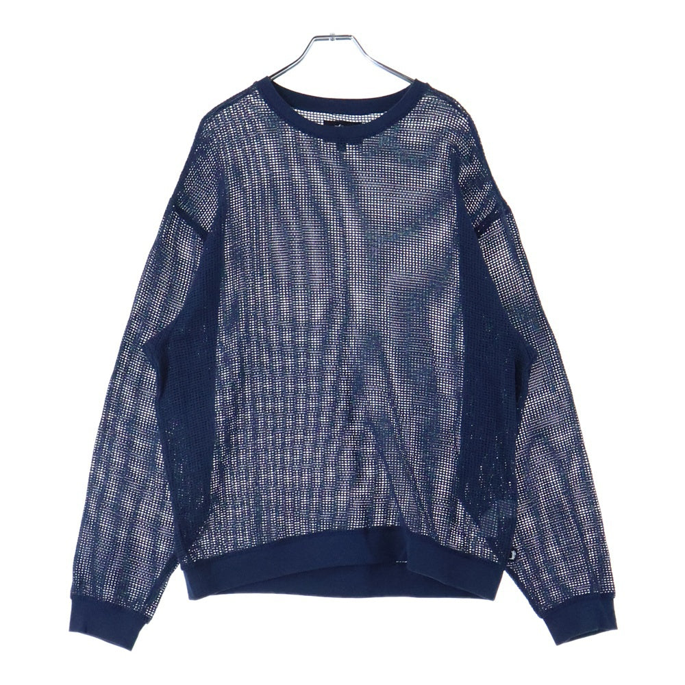 STUSSY(ステューシー) COTTON MESH コットンメッシュ 長袖Tシャツ ネイビー