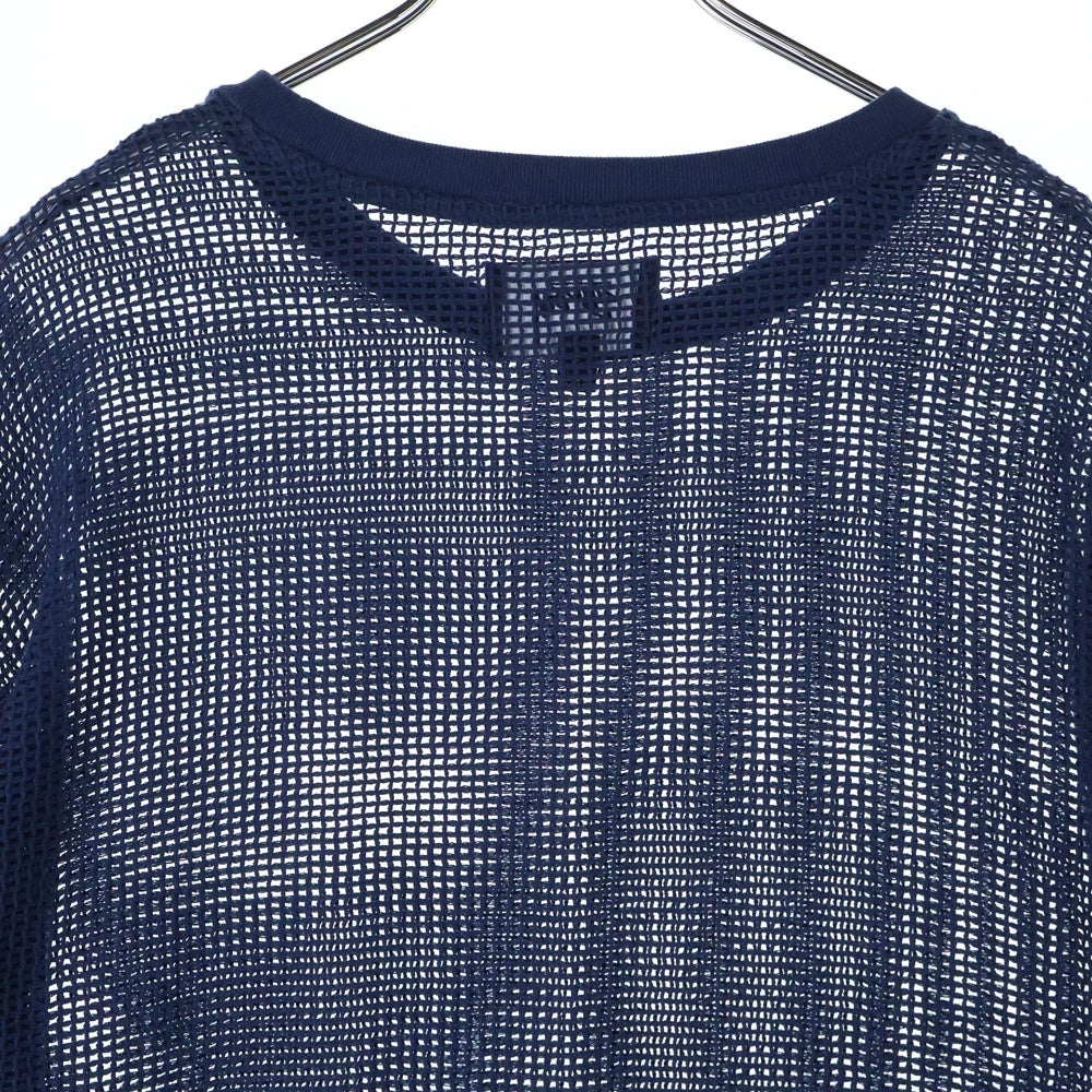 STUSSY(ステューシー) COTTON MESH コットンメッシュ 長袖Tシャツ ネイビー