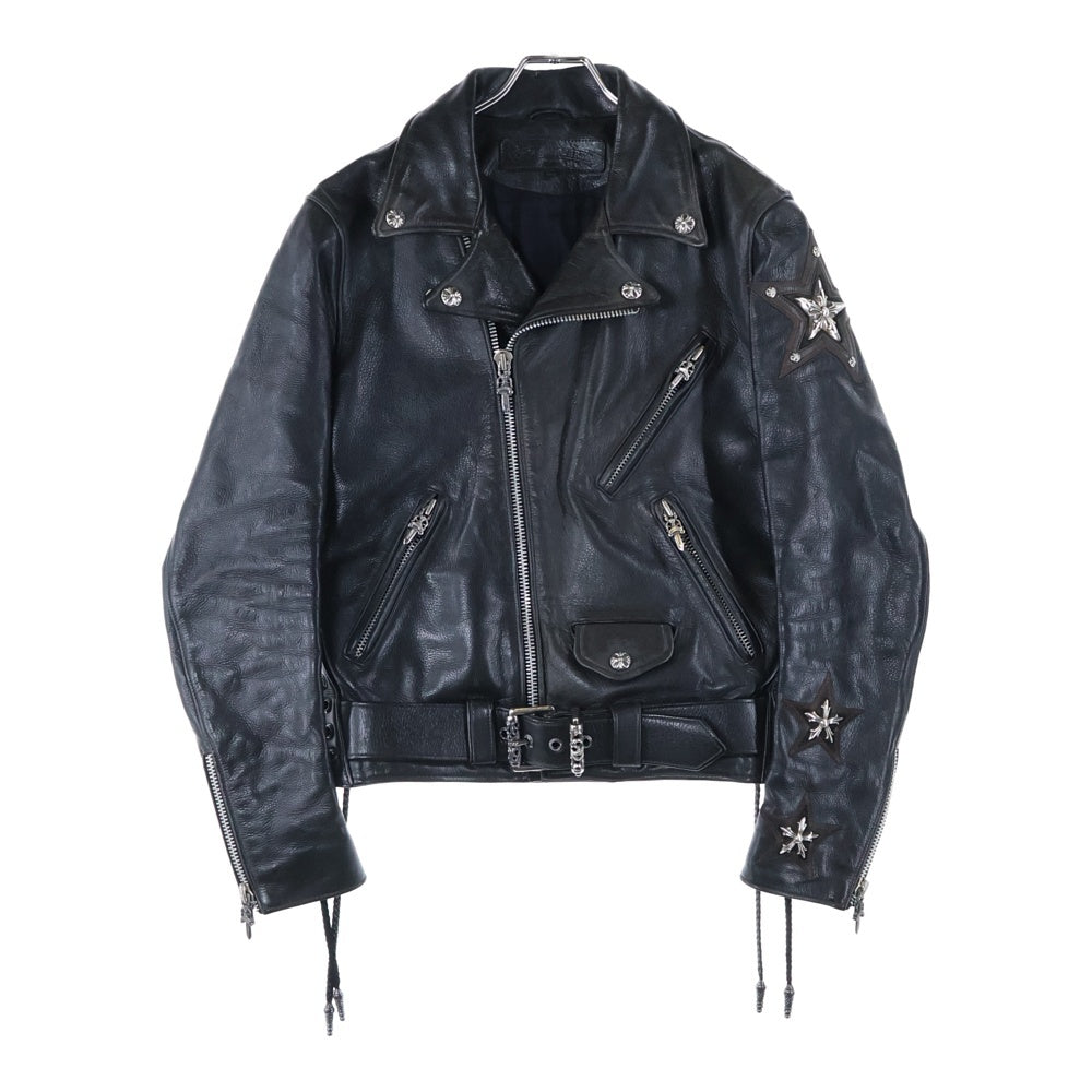 CHROME HEARTS(クロムハーツ) JJ DEAN 3STAR JJディーン 3スター ダガージップダブルライダース レザージャケット ブラック